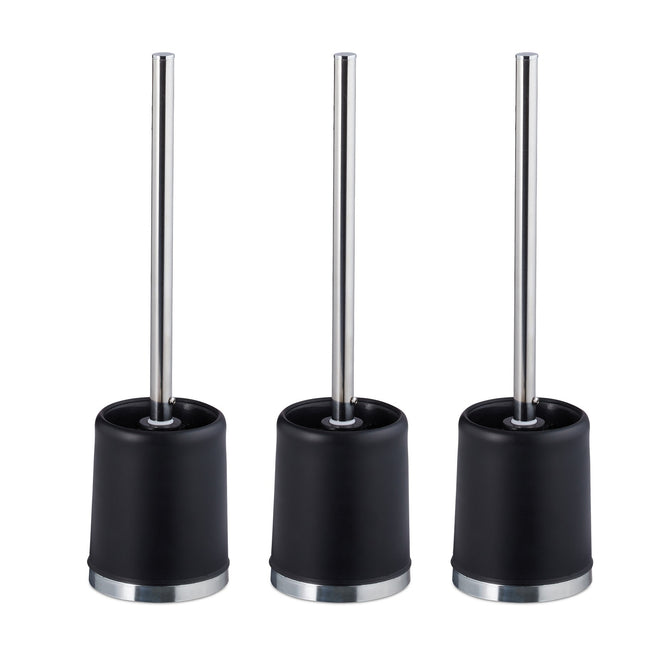 Toiletborstelset met houders, 3-pack