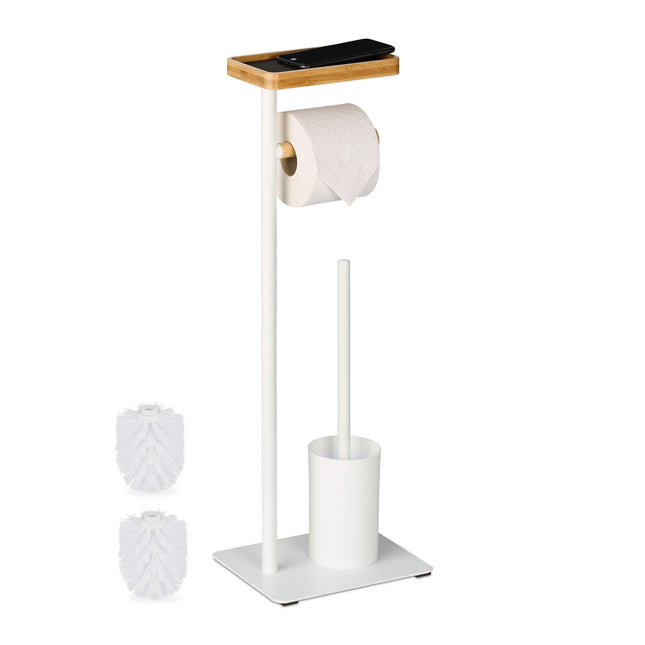 Toiletborstel- en rolhouder met plankje