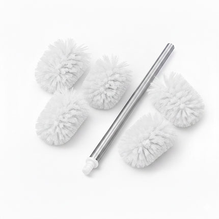 Toilet Brush with 5 Replaceable Heads, 8 cm