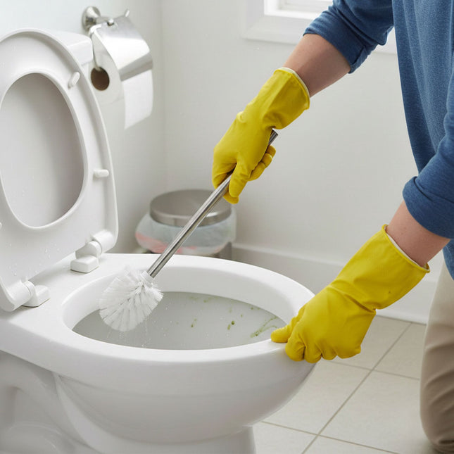 Toiletborstel met 5 verwisselbare opzetstukken, 8 cm