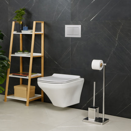 Toilet Butler with Holder and 2 Spare Brush Heads