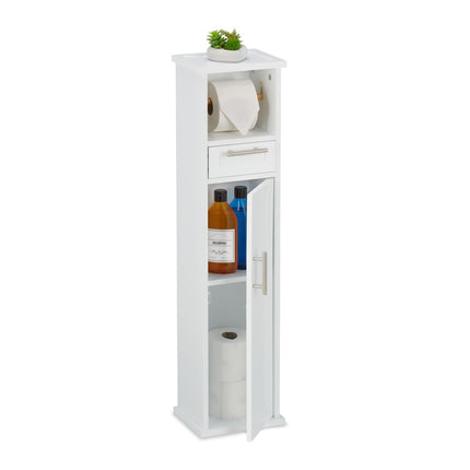 Toilet Cabinet with Storage and Paper Holder