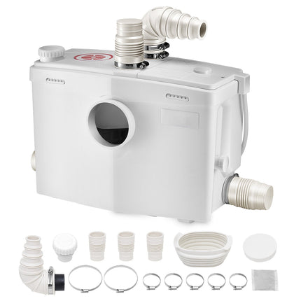 Toilet Macerator Pump 1200W, 48 GPM, 4 Inlets