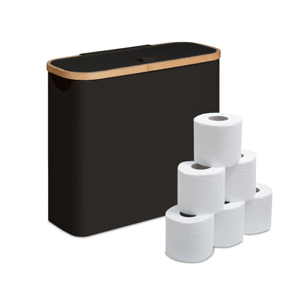 Toilet Paper Holder, Fabric, Holds 12 Rolls