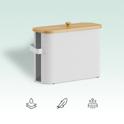 Toilet Paper Holder, Square Fabric, Holds 12 Rolls