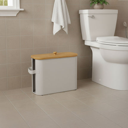 Toilet Paper Holder, Square Fabric, Holds 12 Rolls