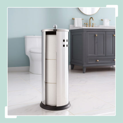 Toilet Paper Holder, Stainless Steel, 3-Roll Capacity