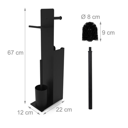 Toilet Paper Holder Stand with Spare Roll Storage