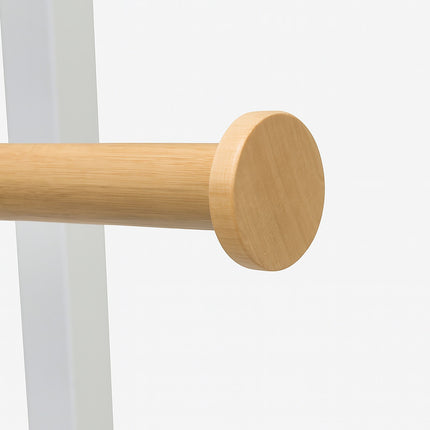 Toilet Paper Holder with Shelf – Metal & Bamboo