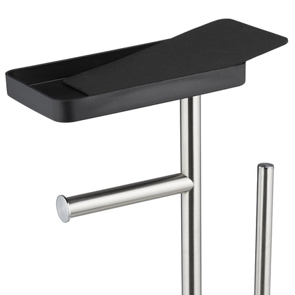 Toilet Paper Stand with Shelf and Spare Holder
