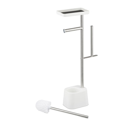 Toilet Paper Stand with Shelf and Spare Holder