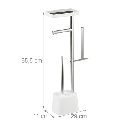Toilet Paper Stand with Shelf and Spare Holder