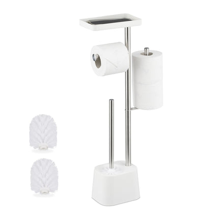Toilet Paper Stand with Shelf and Spare Holder