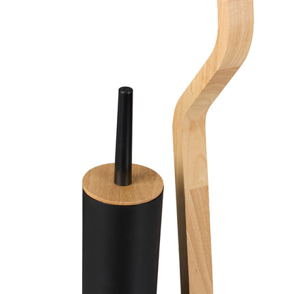 Toilet Roll Holder & Brush Set with Shelf