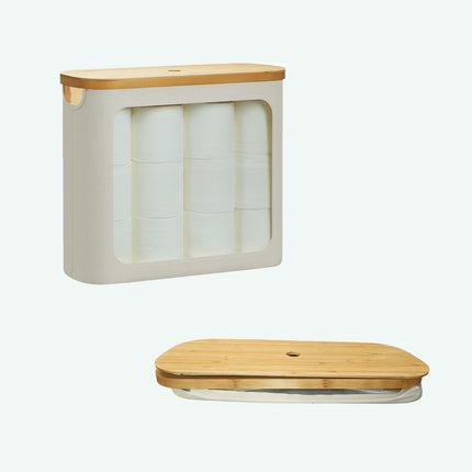 Toilet Roll Holder, Fabric, Holds 12 Rolls