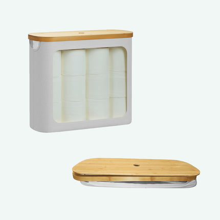 Toilet Roll Holder, Fabric, Holds 12 Rolls
