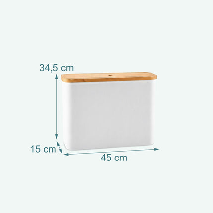 Toilet Roll Holder, Square Fabric, Holds 12 Rolls