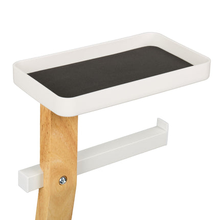 Toilet Roll Holder and Brush Set with Shelf