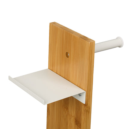 Toilet Roll Holder and Brush Set with Shelf