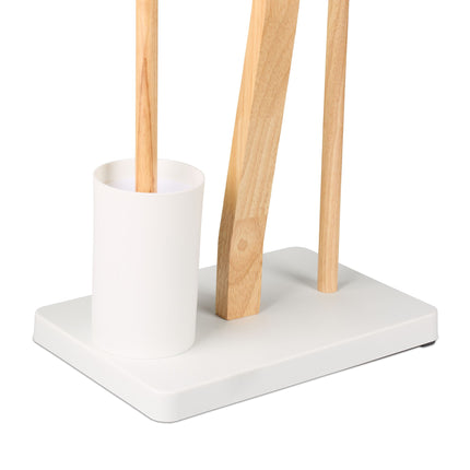 Toilet Roll Holder and Brush Set with Shelf