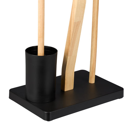 Toilet Roll Holder and Brush Set with Shelf