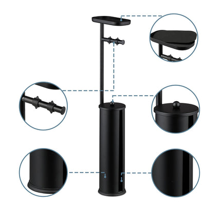Toilet Roll Holder with Shelf – Holds 4 Rolls, Non-Slip