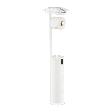 Toilet Roll Holder with Shelf – Holds 4 Rolls, Non-Slip