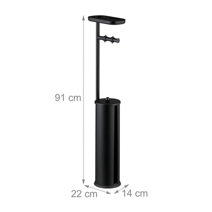 Toilet Roll Holder with Shelf – Holds 4 Rolls, Non-Slip