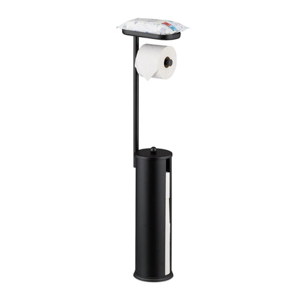 Toilet Roll Holder with Shelf – Holds 4 Rolls, Non-Slip