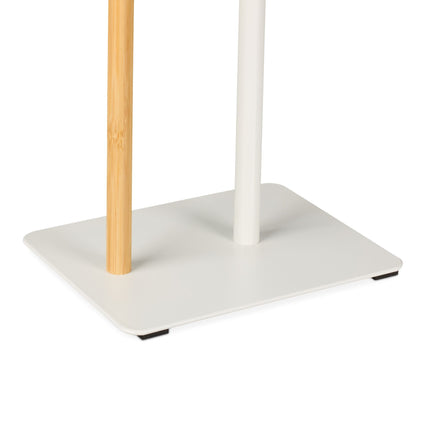 Toilet Roll Holder with Shelf – Iron & Bamboo