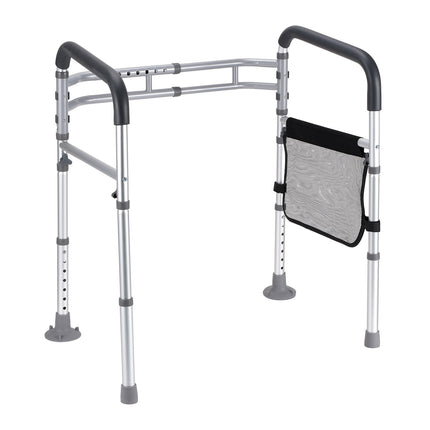 Toilet Safety Rail, Adjustable Foldable, 300 lb Capacity