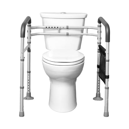 Toilet Safety Rail, Adjustable Foldable, 300 lb Capacity