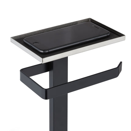 Toilet Set with Tray in Matt Black