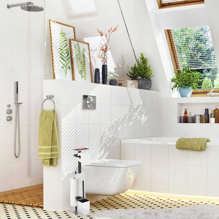 Toilet Set with Tray in Matt Black