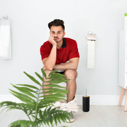 Toilet brush with holder