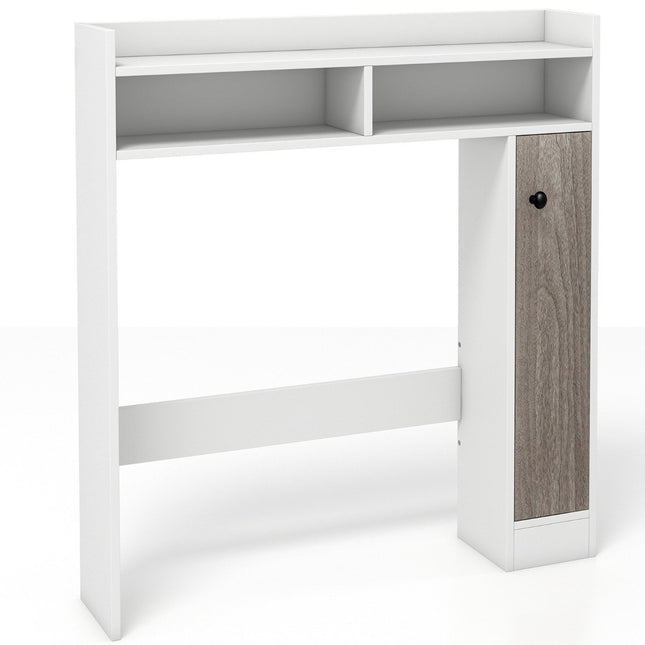 Toiletkast, badkamerkast met verstelbare planken, wit