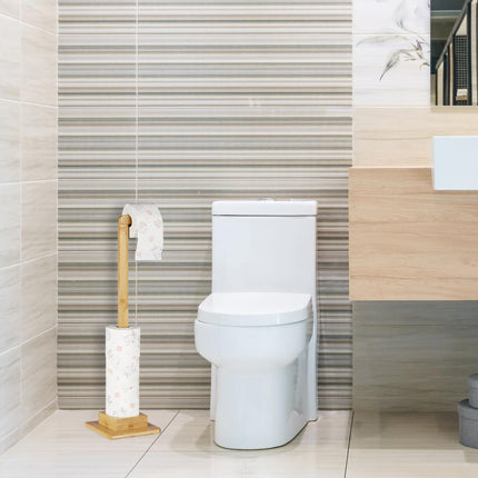 Toilet paper holder in bamboo Standing