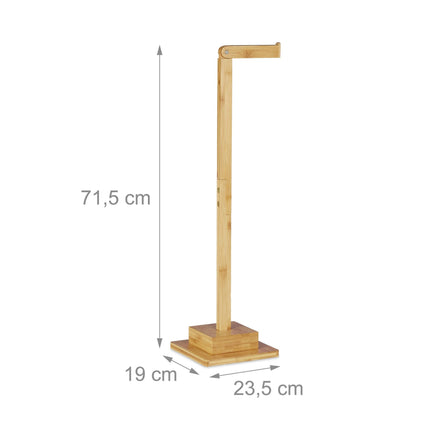 Toilet paper holder in bamboo Standing