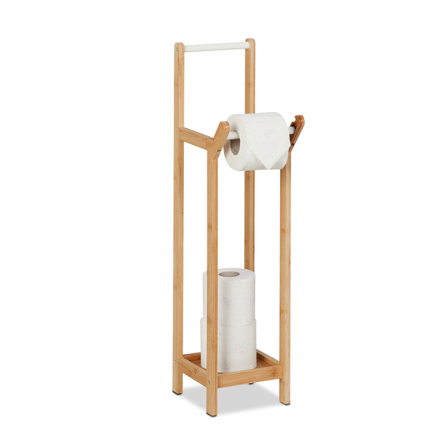 Toiletrolhouder van bamboe staand