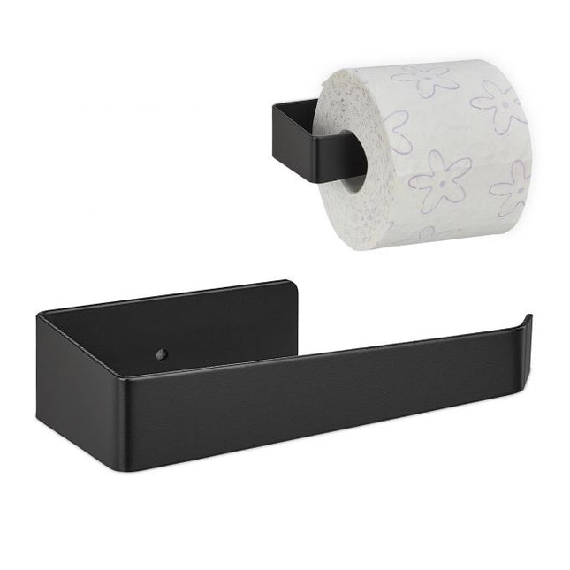 Toiletrolhouder in zwart