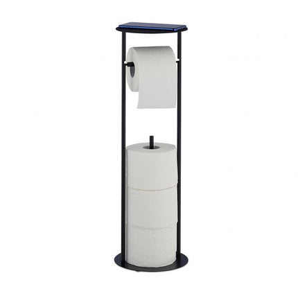 Toilet paper holder with shelf