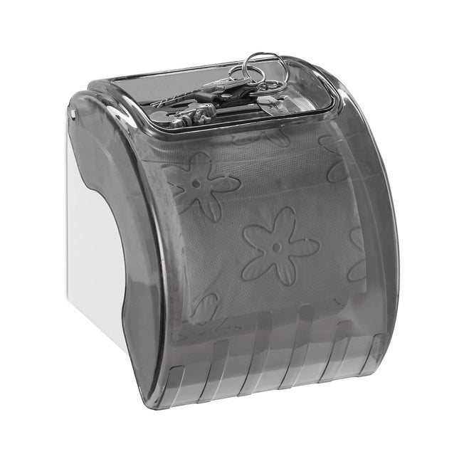 Toilet paper holder with shelf