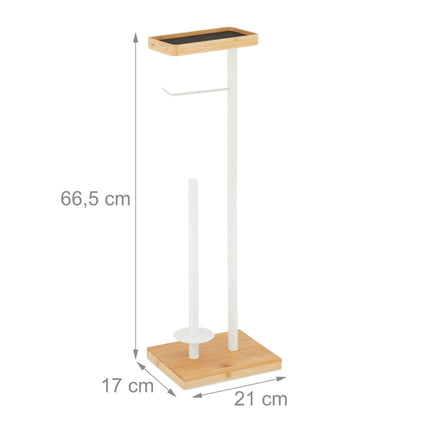 Toilet paper holder with space