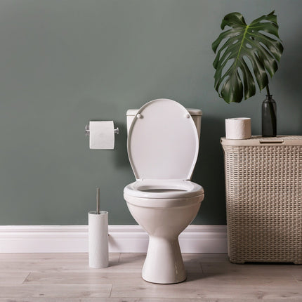Toilet roll holder without drilling