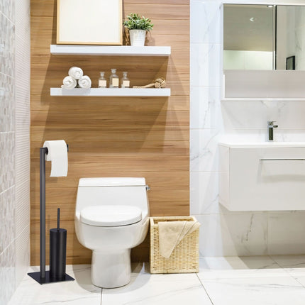 Toilet seat in matt black