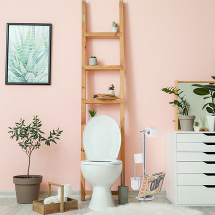 Toilet seat with magazine holder
