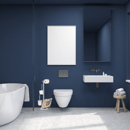 Toilet seat with magazine holder