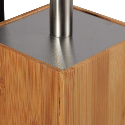 Toilet set bamboo &amp; metal