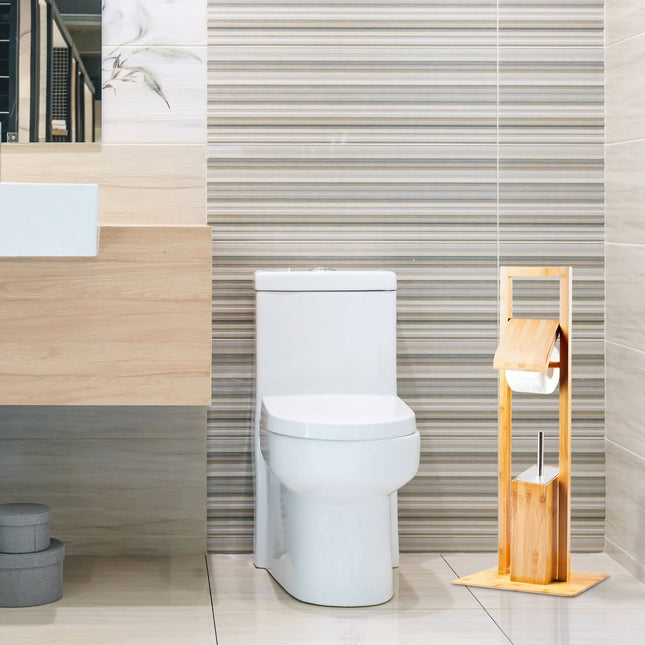 Toiletset van bamboe