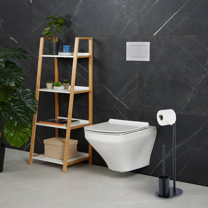 Toilet set in metal